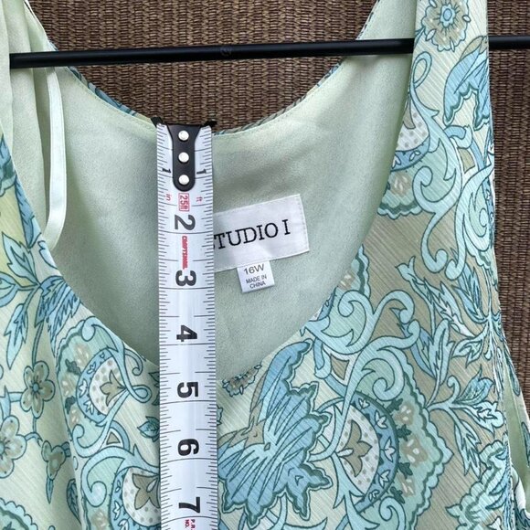 Vintage Studio I sleeveless paisley print midi dress Women’s Sz 16W - Picture 6 of 8